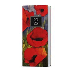 Monthly Diary 2025 Božka Kraft pocket - poppies