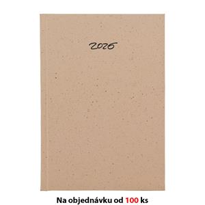 Monthly diary 2026 Slovak with notepad Eko A5 - cocoa