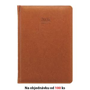 Monthly diary 2026 Slovak with notepad Kastor A5 - brown