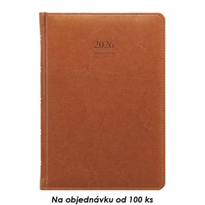Monthly diary 2026 with notepad Kastor A5 - brown