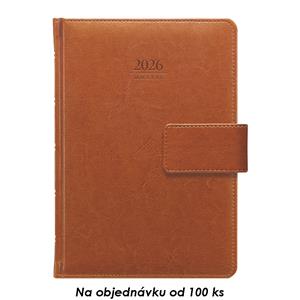 Monthly diary 2026 with notepad Kastor A5 - brown
