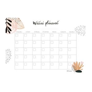 Monthly planning undated - Abstract