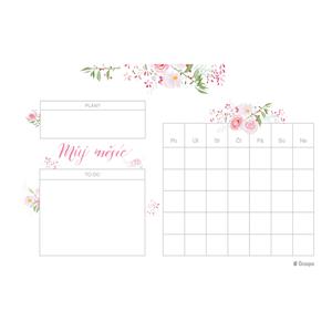 Monthly planning undated - Flowers