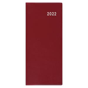 Monthly pocket Diary 2022 Bozka PVC - Burgundy