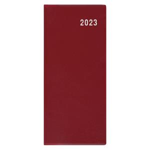Monthly pocket Diary 2023 Bozka PVC - Burgundy