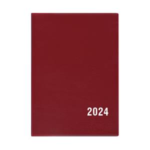 Monthly pocket Diary 2024 Anezka PVC - Burgundy