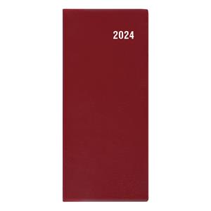 Monthly pocket Diary 2024 Bozka PVC - Burgundy