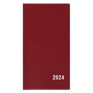 Monthly pocket Diary 2024 Frantiska PVC - Burgundy