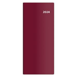 Monthly pocket diary 2024 - Torino - bordeaux red