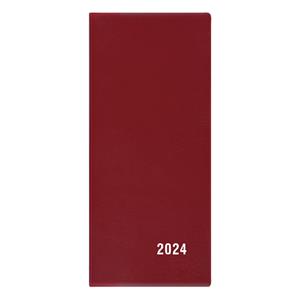 Monthly pocket Diary 2024 Xenie PVC - Burgundy