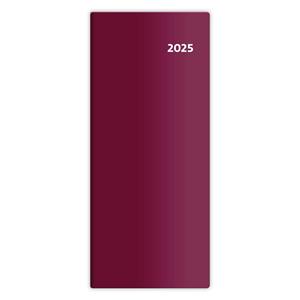 Monthly pocket diary 2025 - Torino - bordeaux red