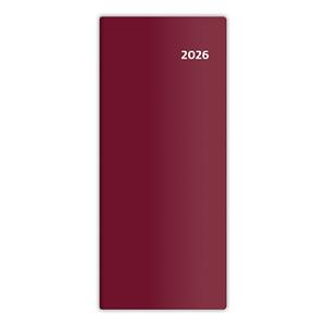 Monthly pocket diary 2026 - Torino - bordeaux red