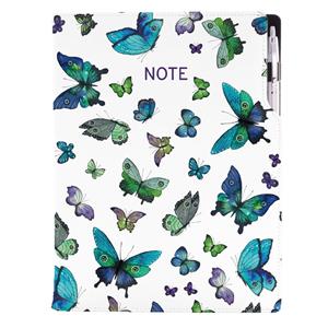 Note DESIGN A4 dotted - Blue Butterfly