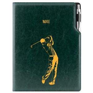 Note DESIGN A4 Dotted - green - Golf man