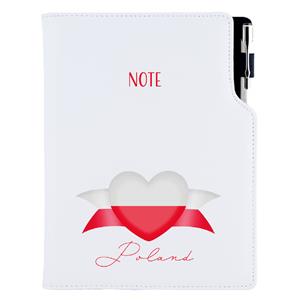 Note DESIGN A5 Squared - white - Polish - flag