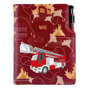 Note DESIGN B5 Dotted - burgundy - Fire brigade