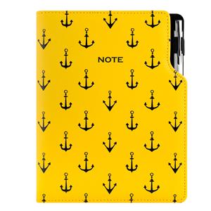 Note DESIGN B5 Squared - yellow - sailor - anchors