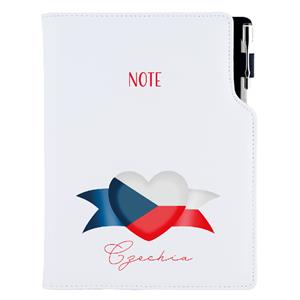Note DESIGN B5 Unlined - white - Czech - flag