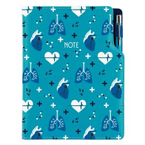 Note DESIGN B6 Unlined - turquoise - Doctor - heart