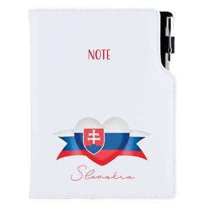 Note DESIGN B6 Unlined - white - Slovakia - flag
