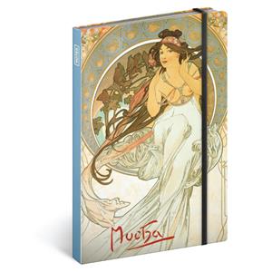 Note lined A5 - Alphonse Mucha - Music