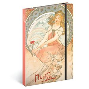Note lined A5 - Alphonse Mucha - Painting
