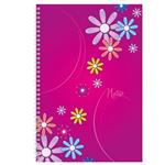 Notes A4 squared Daisy - purple
