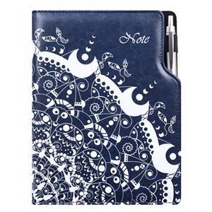 Notes DESIGN A4 dotted - blue - ornament