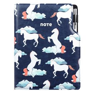 Notes DESIGN B5 dotted - blue - horses
