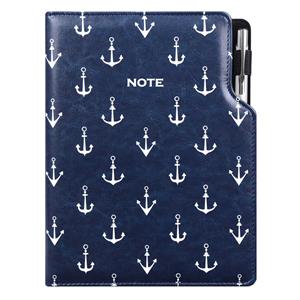 Notes DESIGN B5 dotted - blue - sailor - anchors