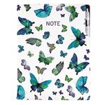 Notizbuch DESIGN A4 nicht liniert - Blaue Schmetterlinge
