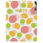 Notizbuch DESIGN A4 nicht liniert - Zitrone