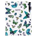 Notizbuch DESIGN B5 liniert - Blaue Schmetterlinge