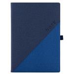 Notizbuch DIEGO A4 kariert - blau/dunkelblau
