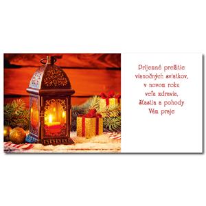 PF - Card with wishes - Decoration with lantern