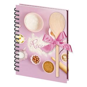Recipe book with wooden spoon A5 spiral Baking