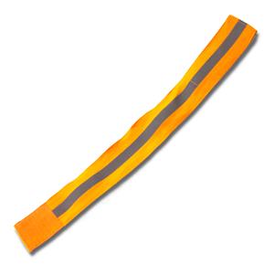 Reflective bracelet with velcro orange 44,5x5 cm