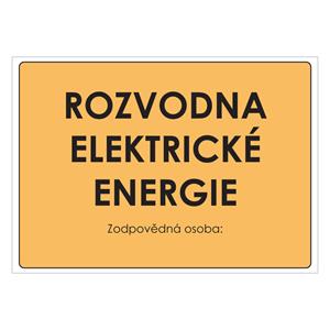 ROZVODNA ELEKTRICKÉ ENERGIE, plast 2 mm, A4