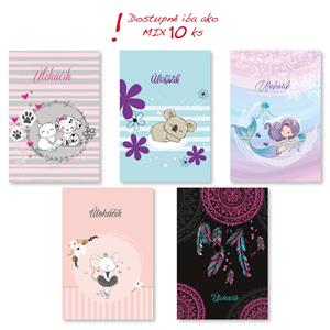 School diary - task book A6 girls - mix 10 pcs