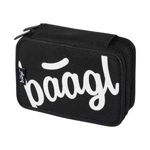 School Pencil Case Double Decker Logo Black