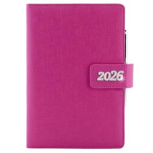 Tagebuch BRILLIANT täglich A5 2026 Tschechisch – Rosa