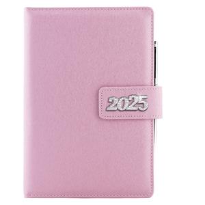 Tagebuch BRILLIANT wöchentlich A5 2025 Tschechisch – Hell-Pink