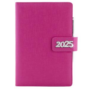 Tagebuch BRILLIANT wöchentlich A5 2025 Tschechisch – Rosa