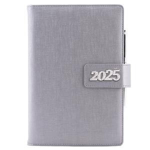 Tagebuch BRILLIANT wöchentlich A5 2025 Tschechisch – Silber