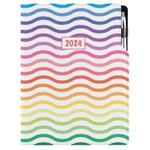 Tagebuch DESIGN täglich A4 2024 CZ - Farben