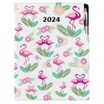 Tagebuch DESIGN täglich A4 2024 CZ - Flamingo