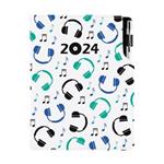 Tagebuch DESIGN täglich A5 2024 CZ - Music