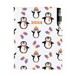 Tagebuch DESIGN täglich A5 2024 CZ - Pinguin