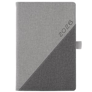 Tagebuch DIEGO täglich A5 2026 Tschechisch - grau/dunkelgrau