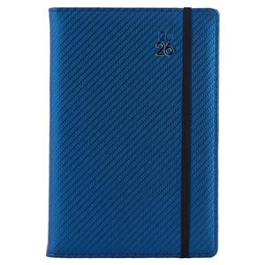 Tagebuch ELASTIC täglich A5 2026 Tschechisch – Blau/schwarzes Gummi